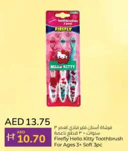 Lulu Hypermarket Firefly Hello Kitty Toothbrush For Ages 3+ Soft 3pc offer