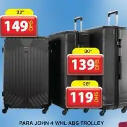 Grand Hyper Market PARA JOHN 4 WHL ABS TROLLEY offer