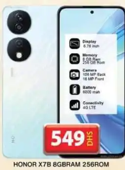 Grand Hyper Market HONOR X7B 8GBRAM 256ROM offer