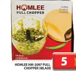 Grand Hyper Market HOMLEE HM-2097 PULL CHOPPER 3BLADE offer