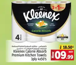 Kenz Hypermarket Kleenex Calorie Absorb Premium Kitchen Towels 3ply 4x50s offer