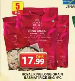 Grand Hyper Market ROYAL KING LONG GRAIN BASMATI RICE 5KG/PC offer