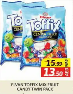 Al Madina Hypermarket ELVAN TOFFIX MIX FRUIT CANDY TWIN PACK offer