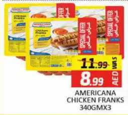 Al Madina Hypermarket AMERICANA CHICKEN FRANKS 340GMX3 offer