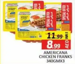 Al Madina AMERICANA CHICKEN FRANKS 340GMX3 offer
