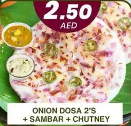 Grand Hyper Market ONION DOSA 2S + SAMBAR + CHUTNEY offer