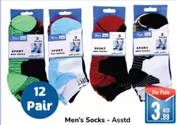 Day To Day Men's Socks Asstd offer