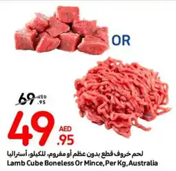 Carrefour Lamb Cube Boneless Or Mince Per Kg offer