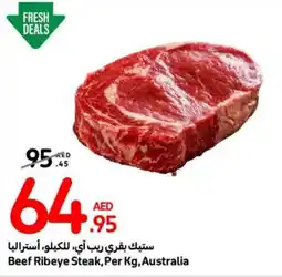 Carrefour Beef Ribeye Steak Per Kg offer