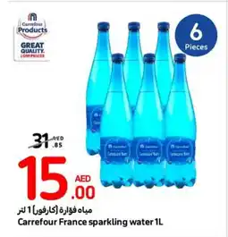 Carrefour France sparkling water 1L offer