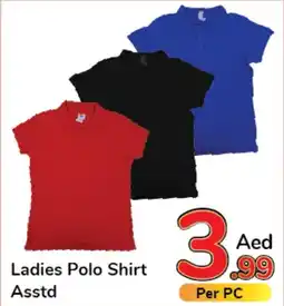 Day To Day Ladies Polo Shirt Asstd offer