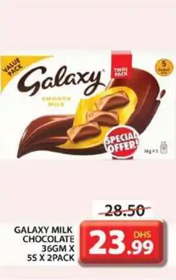 Grand Hyper Market GALAXY MILK CHOCOLATE 36GM X 5'S X 2PACK offer