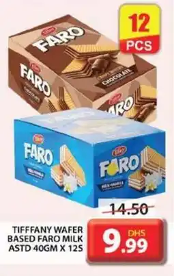 Grand Hyper Market TIFFFANY WAFER BASED FARO MILK ASTD 40GM X 12'S offer