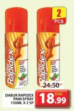 Grand Hyper Market DABUR RAPIDEX PAIN SPRAY 150ML X 2 SP offer