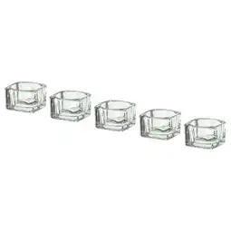 Ikea Glasig Tealight holder, clear glass, 5x5 cm offer