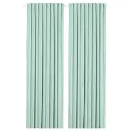 Ikea Majgull Room darkening curtains, 1 pair, light green, 145x300 cm offer