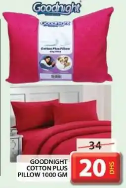 Grand Hyper Market GOODNIGHT COTTON PLUS PILLOW 1000 GM offer