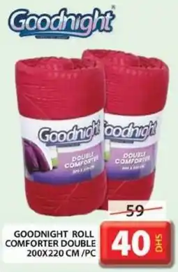 Grand Hyper Market GOODNIGHT ROLL COMFORTER DOUBLE 200X220 CM PC offer