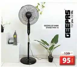 Grand Hyper Market GEEPAS GF 9488 STAND FAN 16 offer