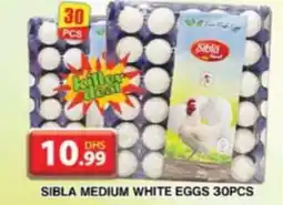 Grand Hyper Market SIBLA MEDIUM WHITE EGGS 30PCS offer