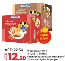 LuLu Express Americana Mickey Roll Strawberry / Chocolate 25gm x 24 per pkt offer