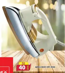 Grand Mall Sharjah IMPEX IB201 DRY IRON offer