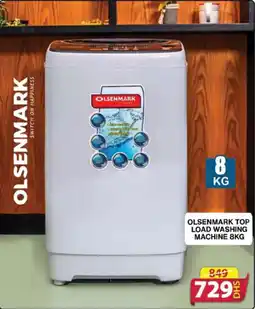 Grand Mall Sharjah OLSENMARK TOP LOAD WASHING MACHINE 8KG offer
