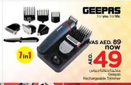 Nesto Geepas Rechargeable Trimmer offer