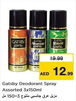 Nesto Gatsby Deodorant Spray Assorted 3x150ml offer