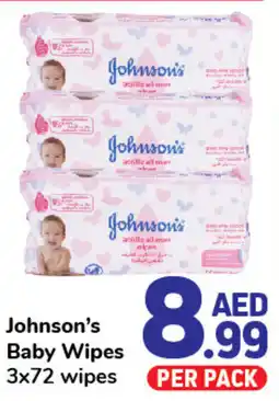 Day To Day Johnson's Baby Wipes 3x72 wipes offer