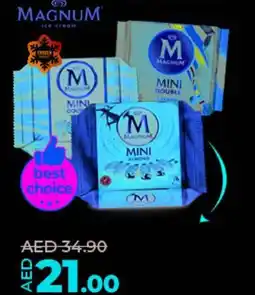 Lulu Hypermarket Magnum Mini Ice Cream Stick 345ml Assorted per pack offer