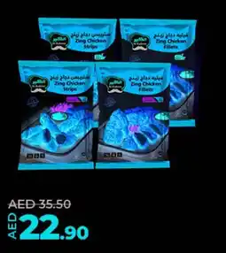 Lulu Hypermarket Al Kabeer Zing Spicy Chicken Fillets Zing Chicken Strips Non Spicy 750gm offer
