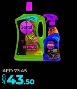 Lulu Hypermarket Dettol Antibacterial Floor Cleaner 3Ltr+All Purpose Cleaner 500ml Assorted offer