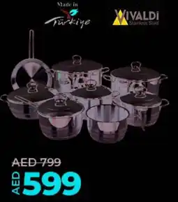 Lulu Hypermarket Vivaldi Stainless Steel Cookware Set 14pc offer