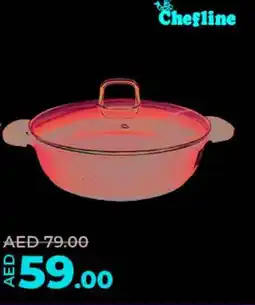 Lulu Hypermarket Chefline Die Cast Double Handle Wokpan 26cm offer