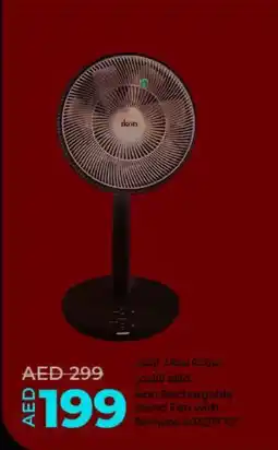 Lulu Hypermarket Ikon Rechargable Stand Fan with Remote IKRD17 12 offer