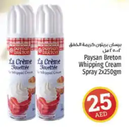 Kenz Hypermarket Paysan Breton Whipping Cream Spray 2x250gm offer