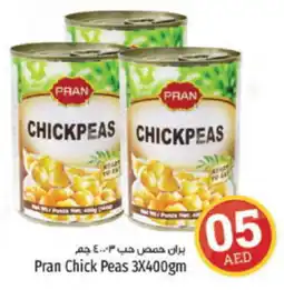 Kenz Hypermarket Pran Chick Peas 3X400gm offer