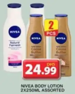 Grand Hyper Market NIVEA BODY LOTION 2 X 250ML ASSORTED offer