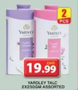 Grand Hyper Market YARDLEY TALC 2 X 250GM ASSORTED offer