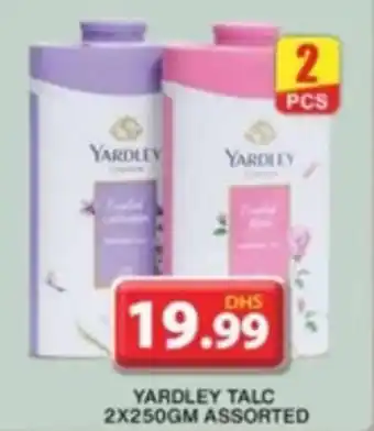 Grand Hyper Market YARDLEY TALC 2 X 250GM ASSORTED offer