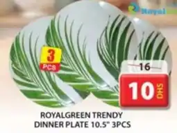 Grand Hyper Market ROYALGREEN TRENDY DINNER PLATE 10.5" 3PCS offer