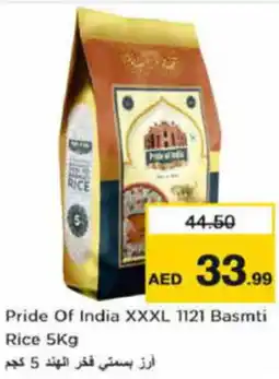 Nesto Pride Of India XXXL 1121 Basmti Rice 5Kg offer