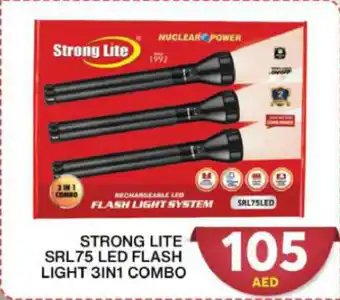 Grand Hyper Market STRONG LITE SRL75 LED FLASH LIGHT 3IN1 COMBO offer