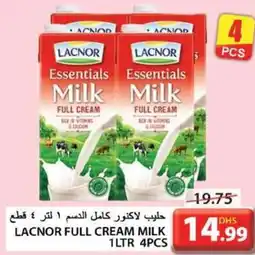 Grand Hyper Market LACNOR FULL CREAM MILK 1LTR 4PCS offer
