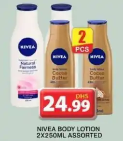Grand Hyper Market NIVEA BODY LOTION 2X250ML ASSORTED offer