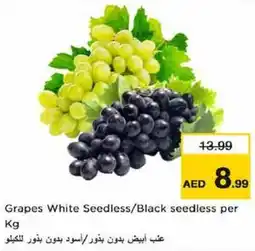Nesto Grapes White Seedless Black seedless per Kg offer