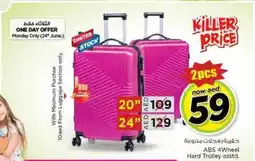 Nesto ABS 4Wheel Hard Trolley asstd. 20" / 24" offer