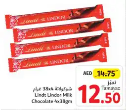 Union Coop Lindt Lindor Milk Chocolate 4x38gm offer