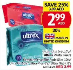 Viva Ultrex Panty Liners 30's offer